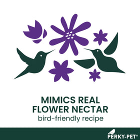 Pouring Perky-Pet red nectar into a feeder