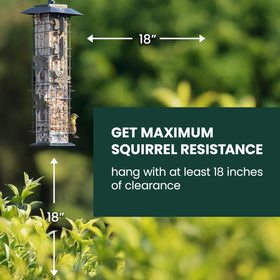 Perky-Pet Squirrel-Be-Gone hanging feeder ready for trees or hooks.