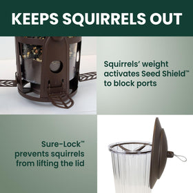 Perky-Pet Squirrel-Be-Gone Max durable metal body resists chewing