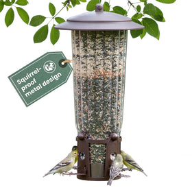 Perky-Pet Squirrel-Be-Gone Max feeder front view for clear bird watching