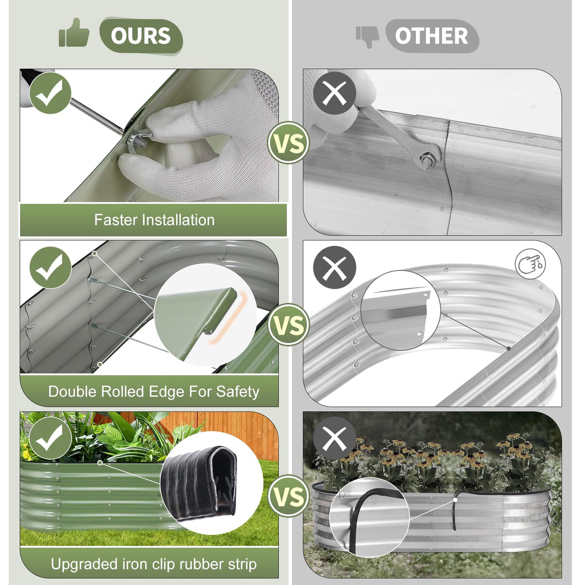Permade butterfly-nut assembly enables tool-free setup.