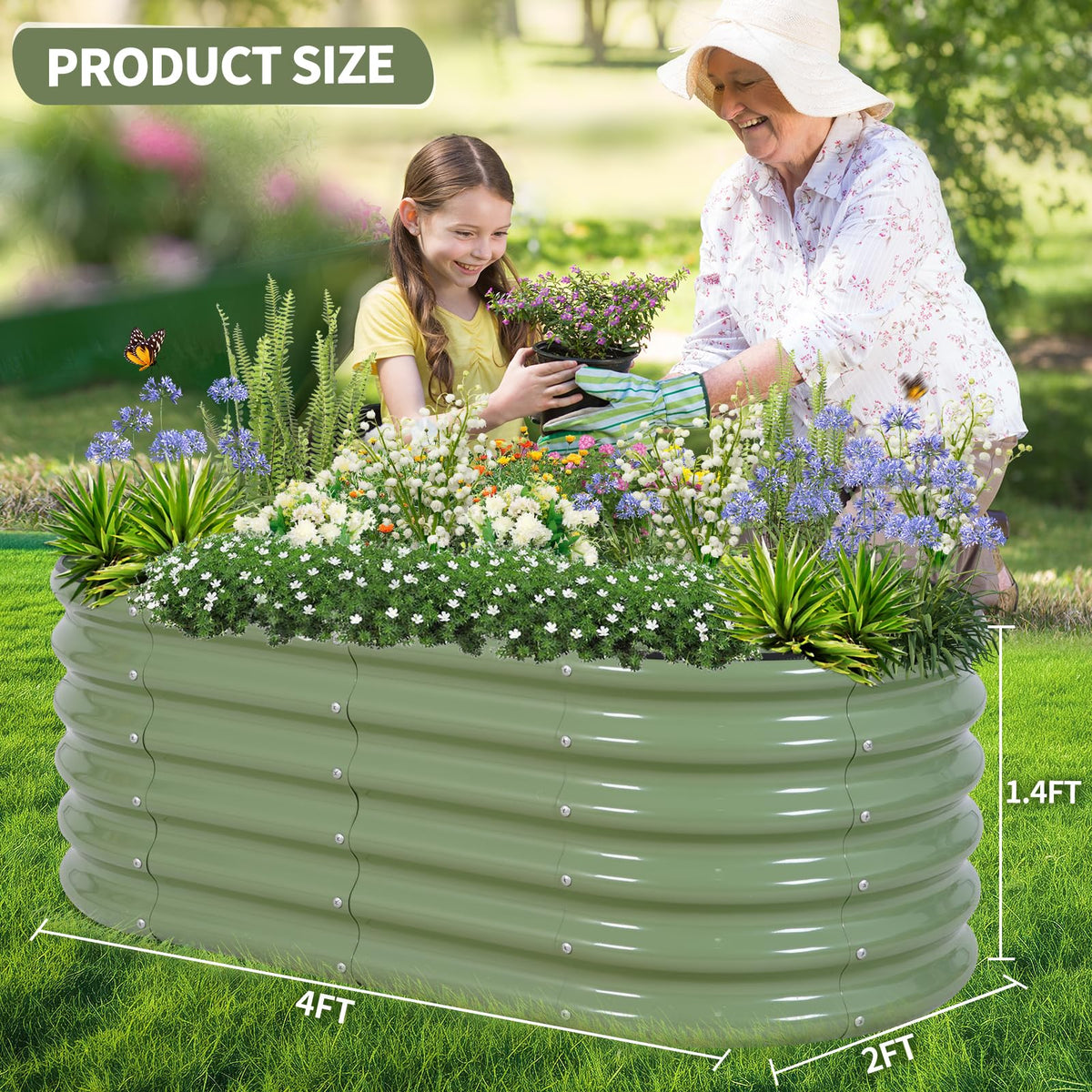 Permade easy outdoor setup for quick garden-bed placement.