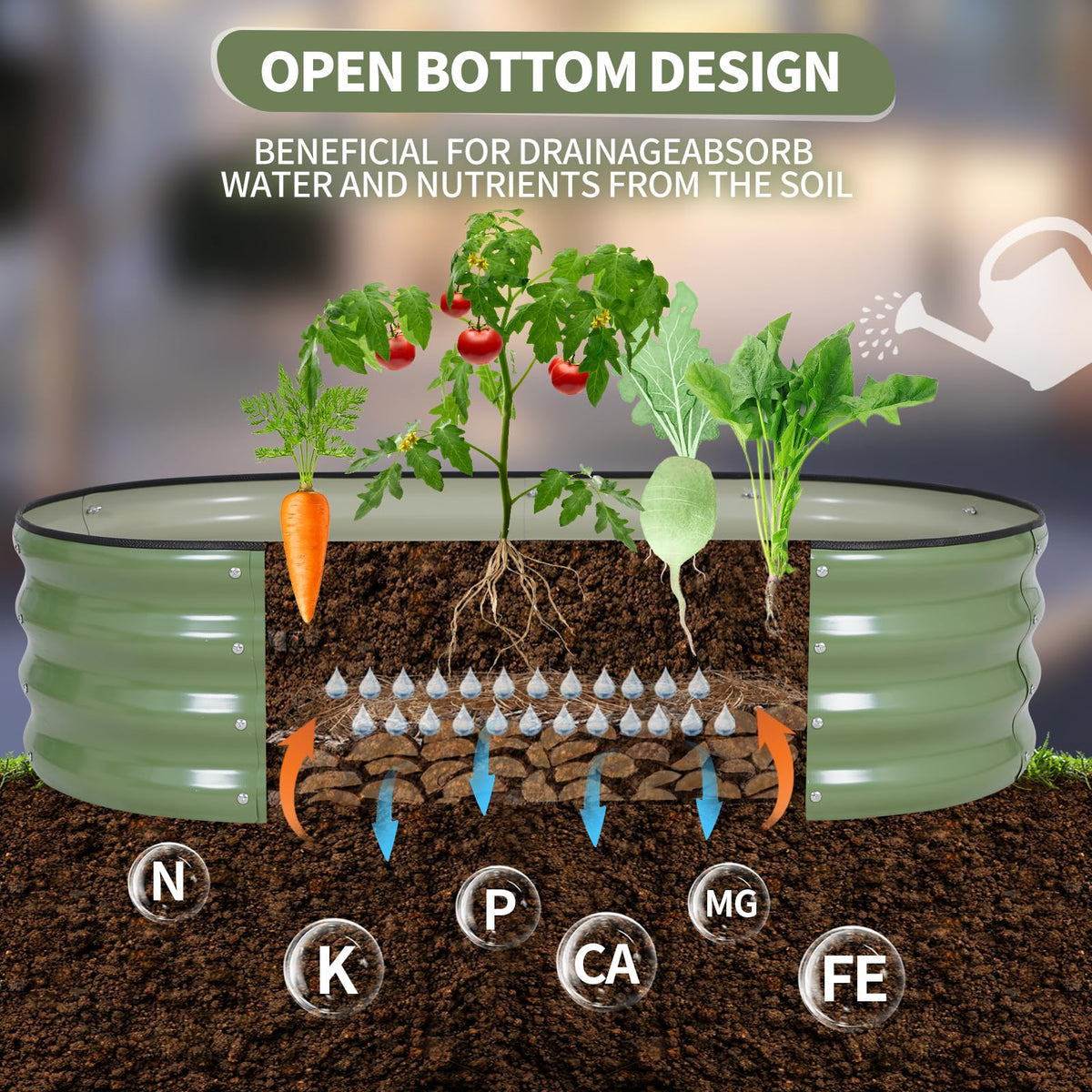 Permade raised bed kit includes installation tools and gloves for easier gardening.