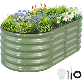 Permade galvanized bed with edge folding for safe, kid-friendly setup.