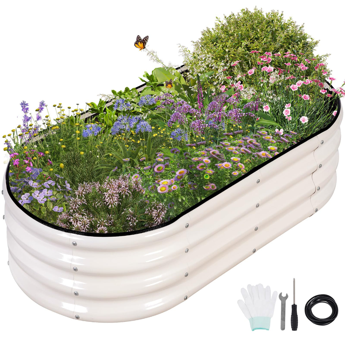 Permade galvanized raised garden bed folding edge for safe setup