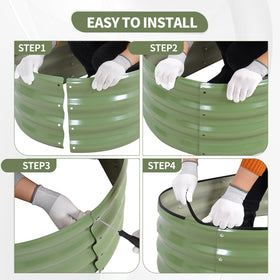 Permade pollution-free metal bed protects soil quality during planting.