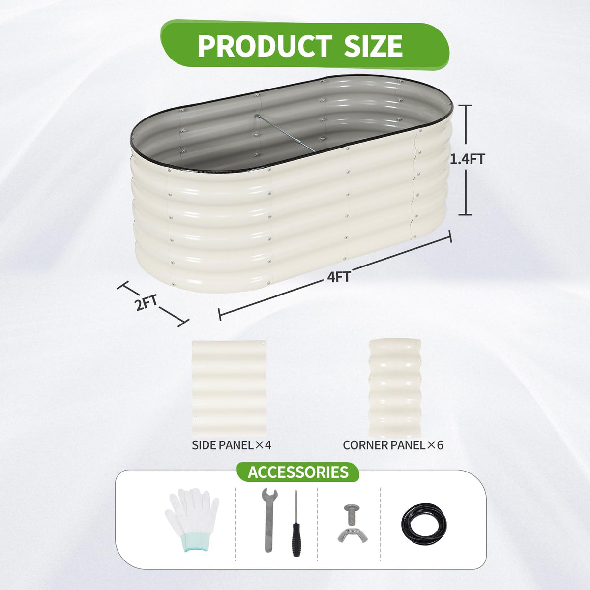 Permade bed maintains soil purity with pollution-free galvanized construction