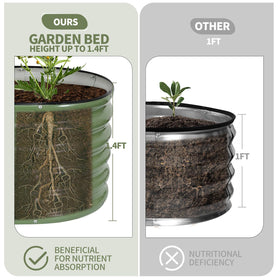 Permade 1.4 ft height eases reach to deep-rooted plants.