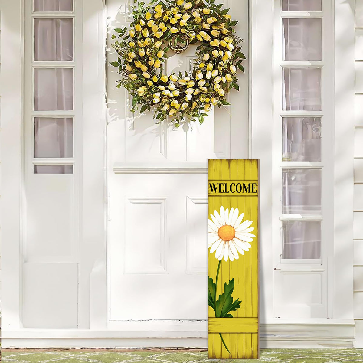 PEROUU 31.5-inch sign stands tall for high visibility on porches