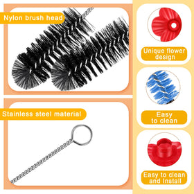 Perthlin double-headed brush provides flexible cleaning for various bottle sizes.
