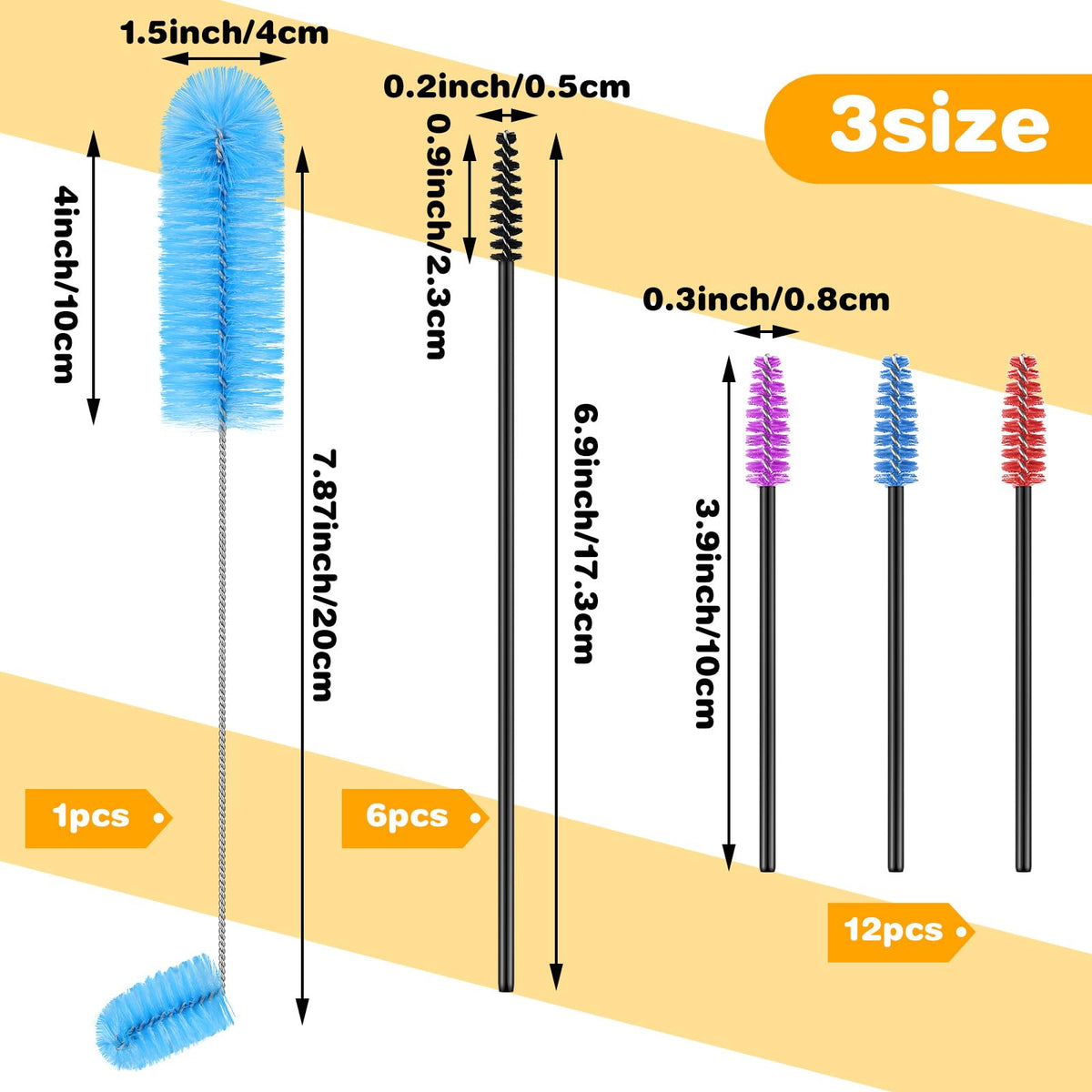 Perthlin hummingbird feeder cleaning brush two-in-one small head for narrow ports