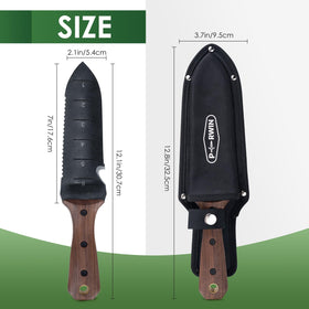 PERWIN Hori Hori knife measuring scale aids accurate planting depth