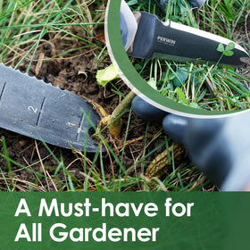 PERWIN Hori Hori knife in outdoor use supports gardening, camping, and fishing tasks