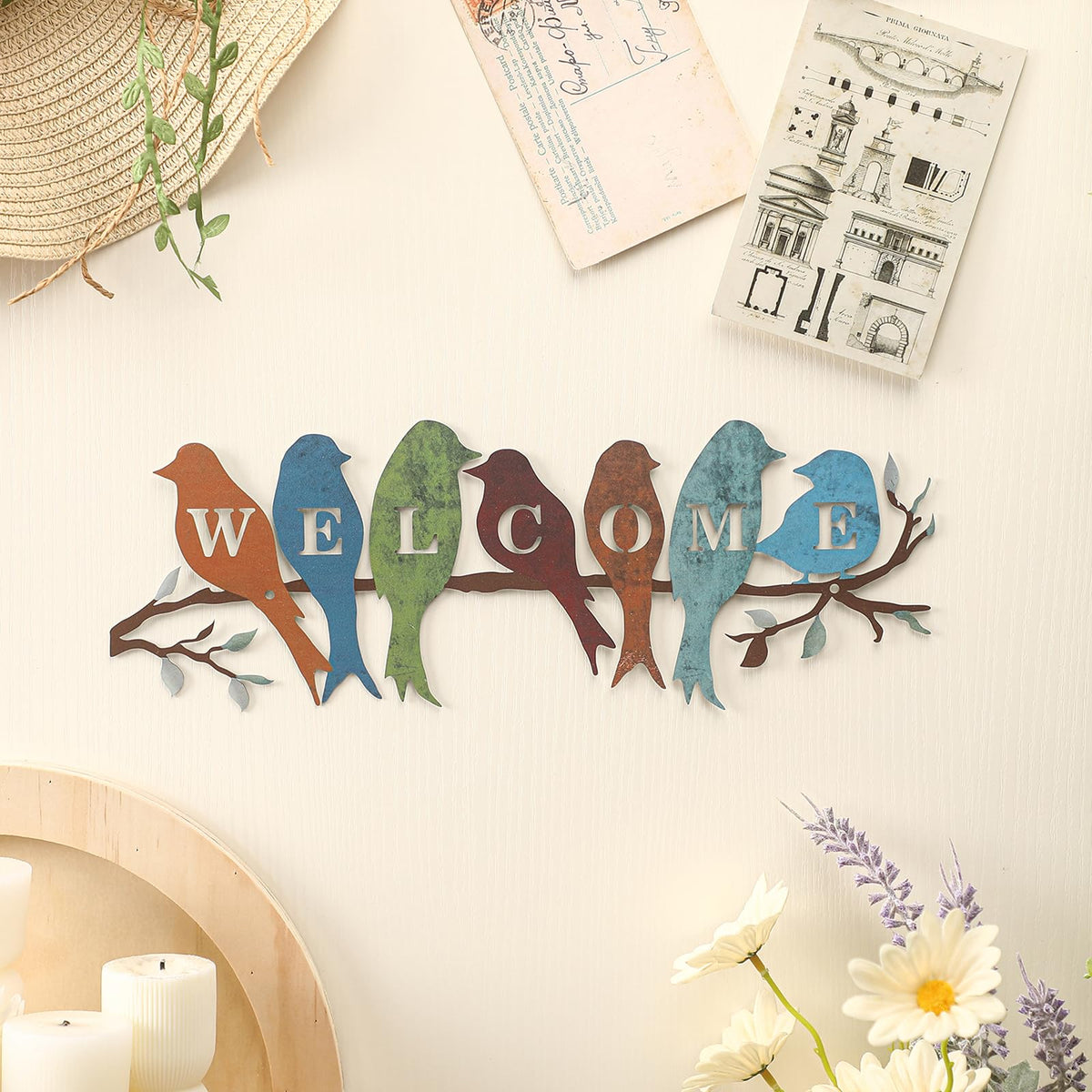 Peryiter Wall Decor Tree Silhouette adds rustic charm to living spaces.