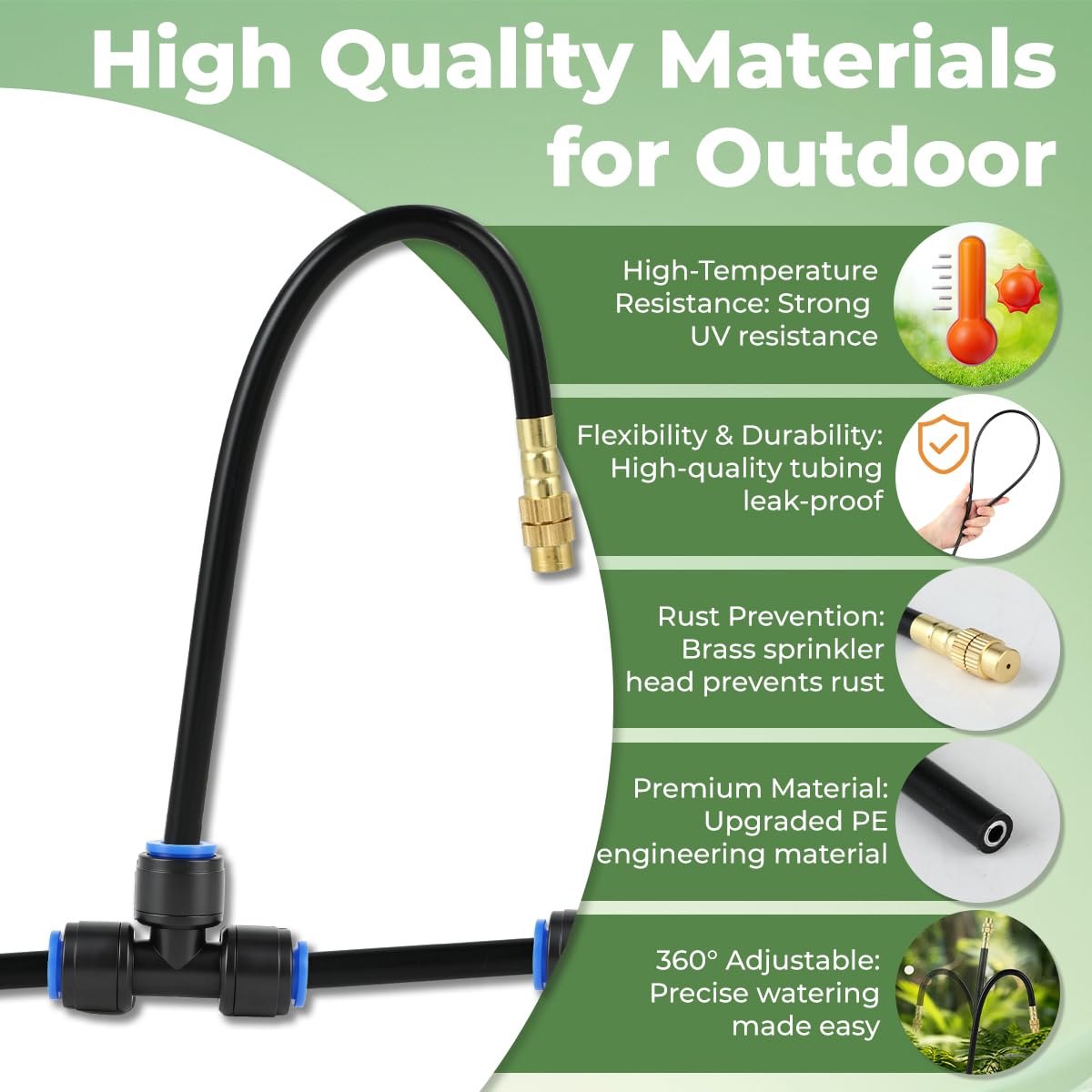 PESIODU faucet connection close-up demonstrating easy setup.