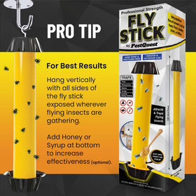 PestQuest Sticky Fly Stick easy-to-replace design for continuous pest control