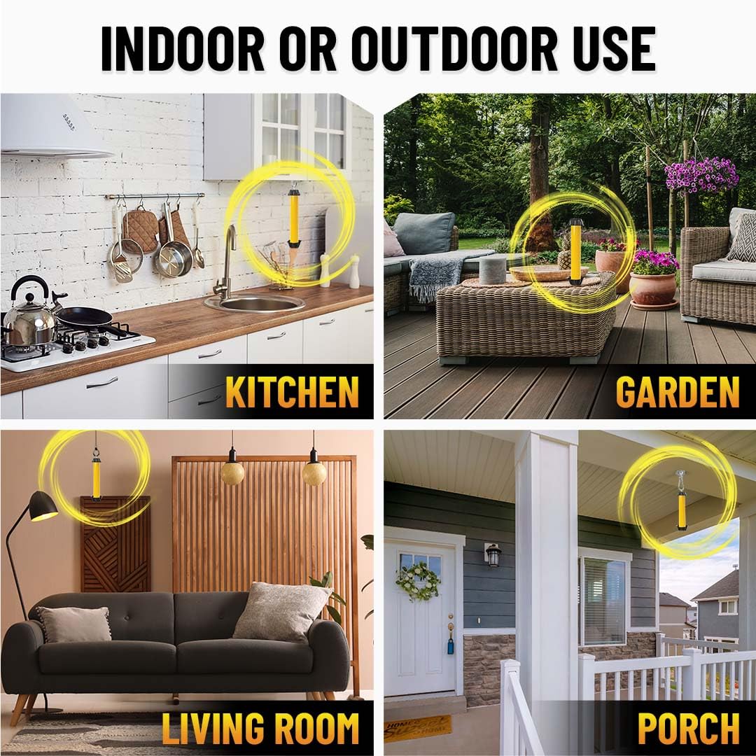 PestQuest Sticky Fly Stick placement options for hanging or surface mounting