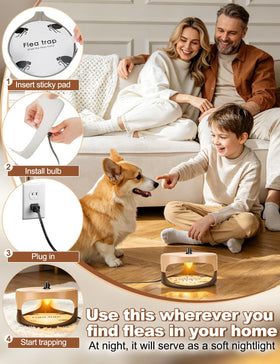 Pestvanish beige flea trap design complements rooms while trapping pests