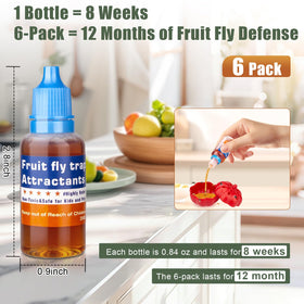Pestvanish fruit fly refill liquid in kitchen to lure fruit flies