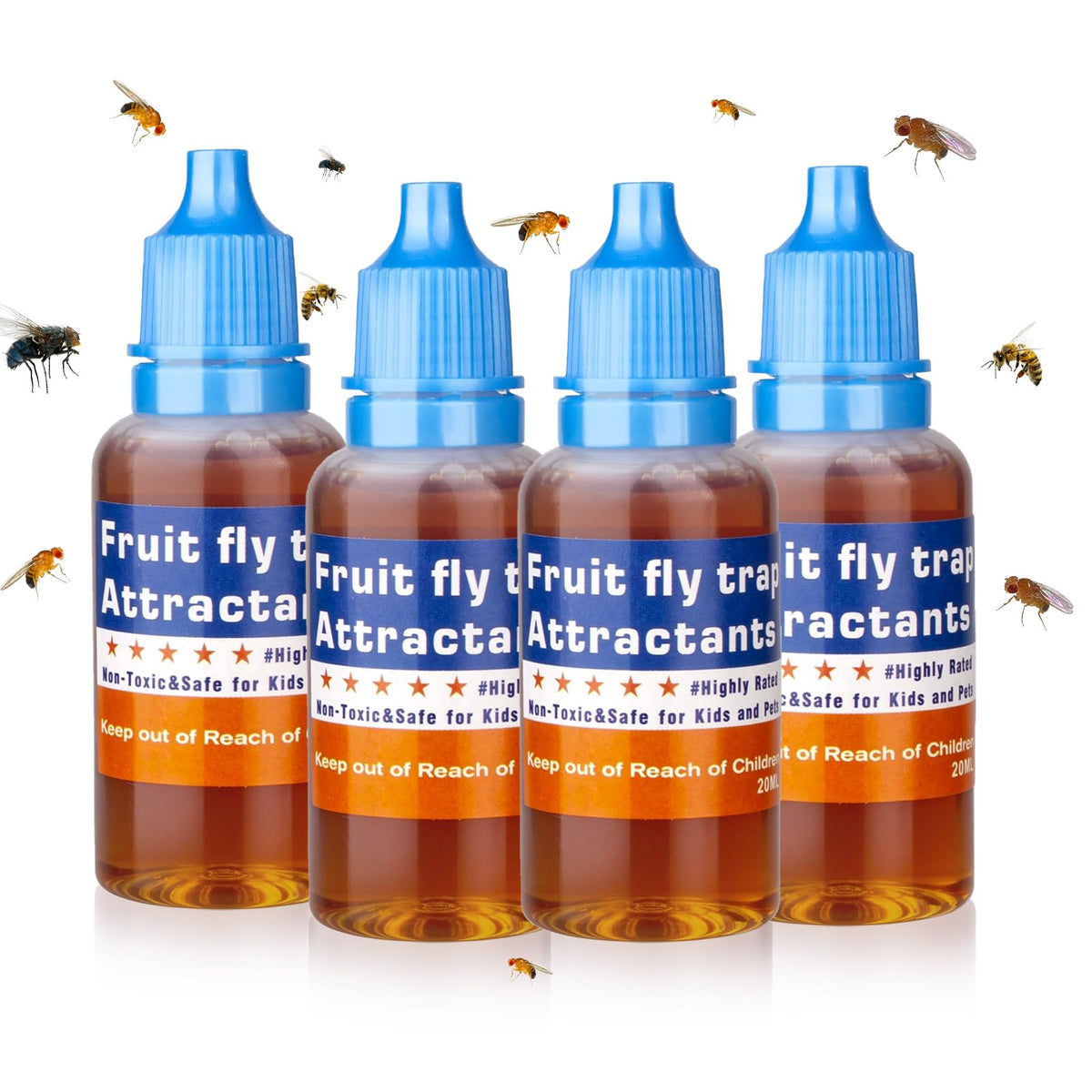 Pestvanish fruit fly trap refill bottle front for quick kitchen setup