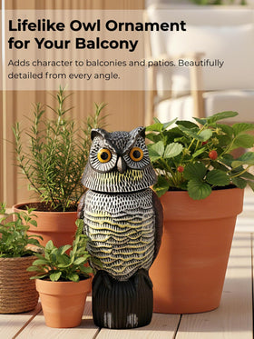 Pestvanish owl sturdy base provides stable freestanding display
