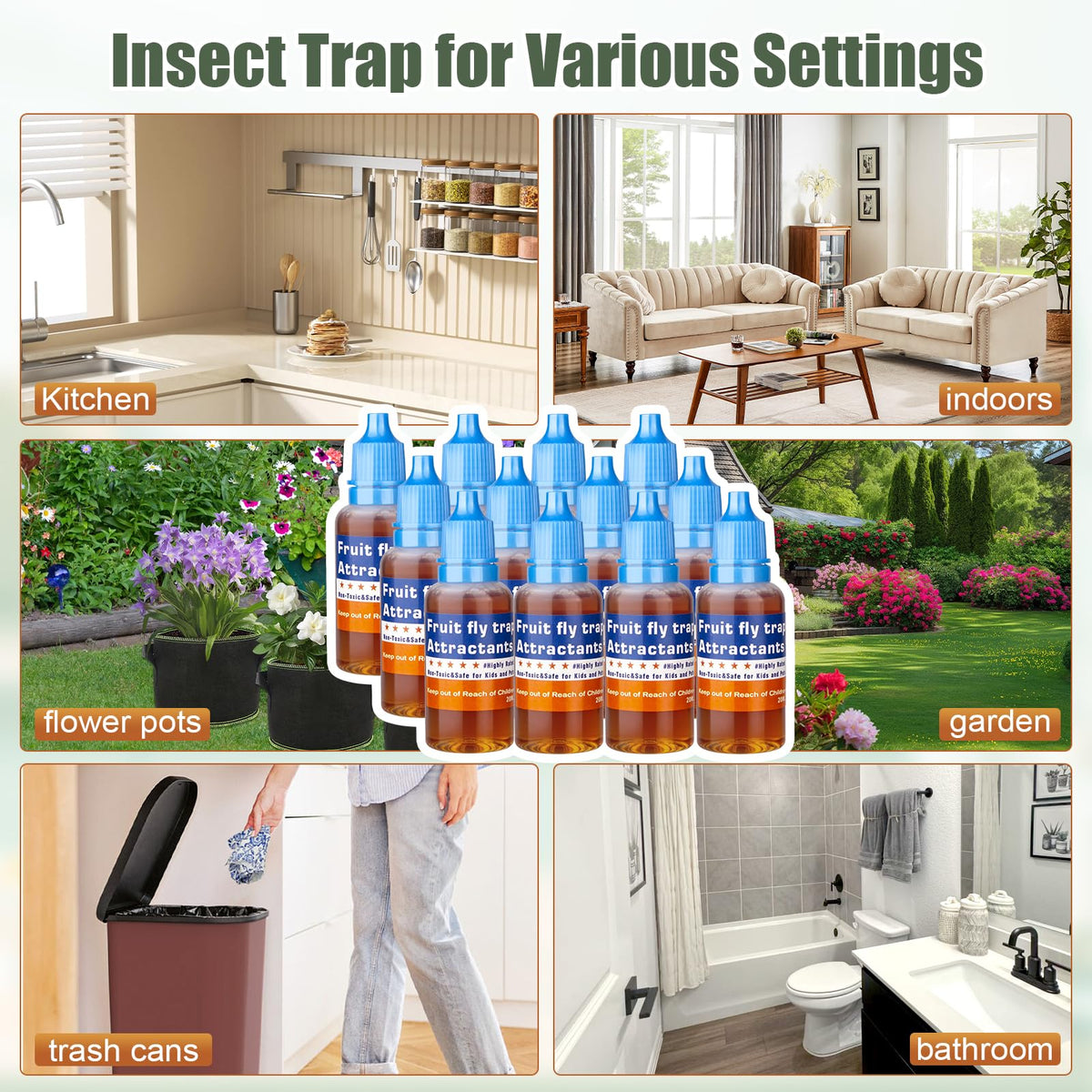 Pestvanish trap placement near fruits for effective attraction.