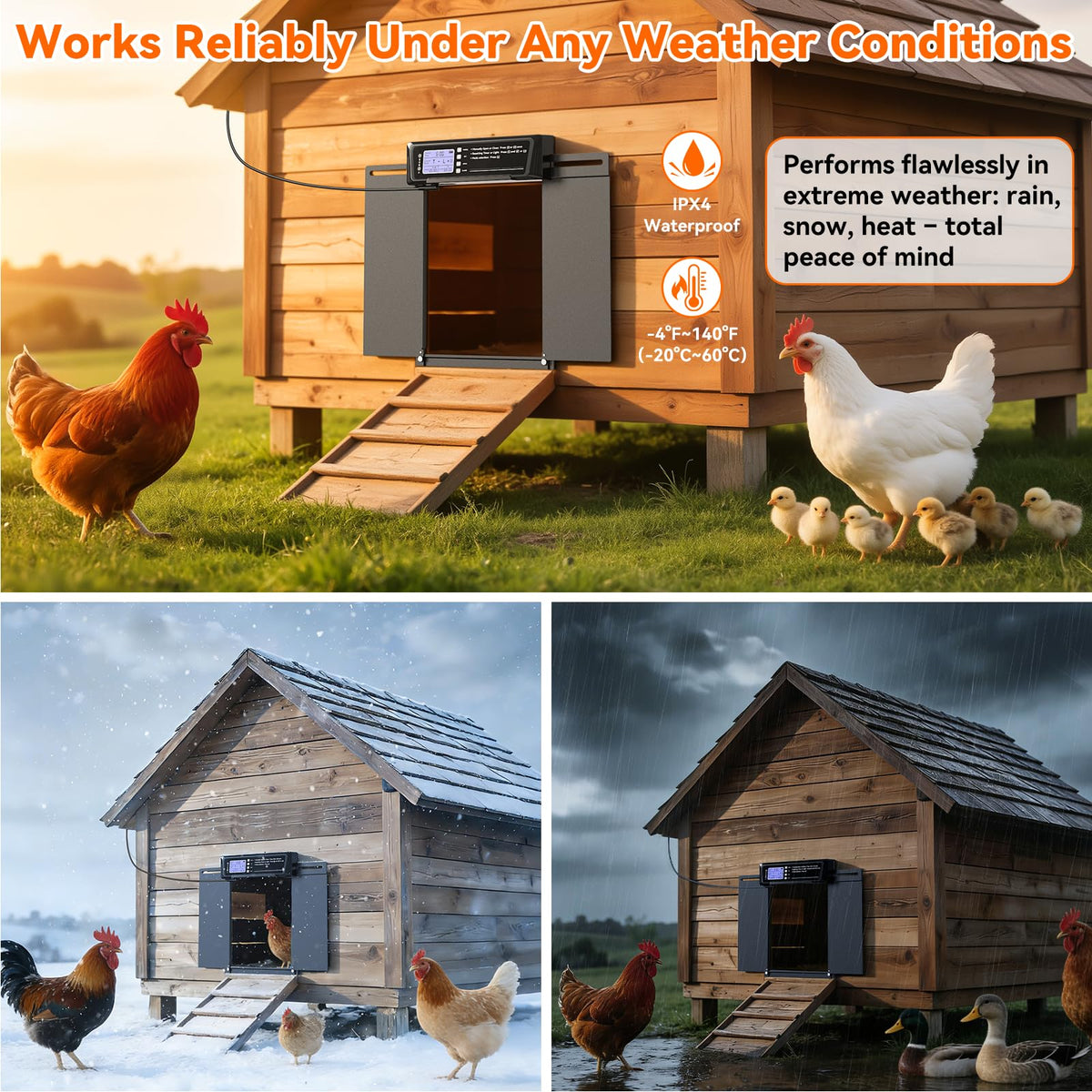 Pet Deluxe easy-installation coop door for hassle-free setup