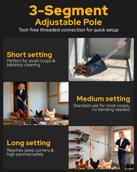 PETDOTT sturdy metal construction resists bending during cleaning tasks.