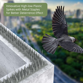 Petfolio 20ft pigeon deterrent shields balcony rails from birds.