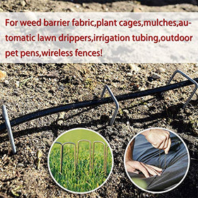 Petgrow garden fabric and geotextiles kept in place with stakes.