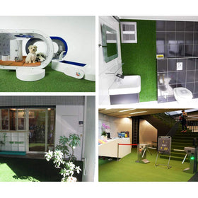 Petgrow pet-friendly turf suitable for kids and dogs.