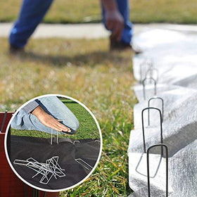 Petgrow trapezoidal U-ends enhance tension for turf stabilization.