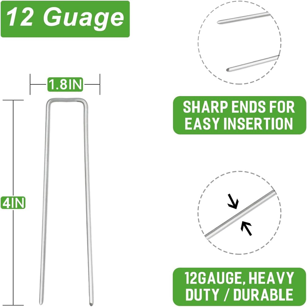 Petgrow U-type turf staples provide strong soil grip and quick anchoring.