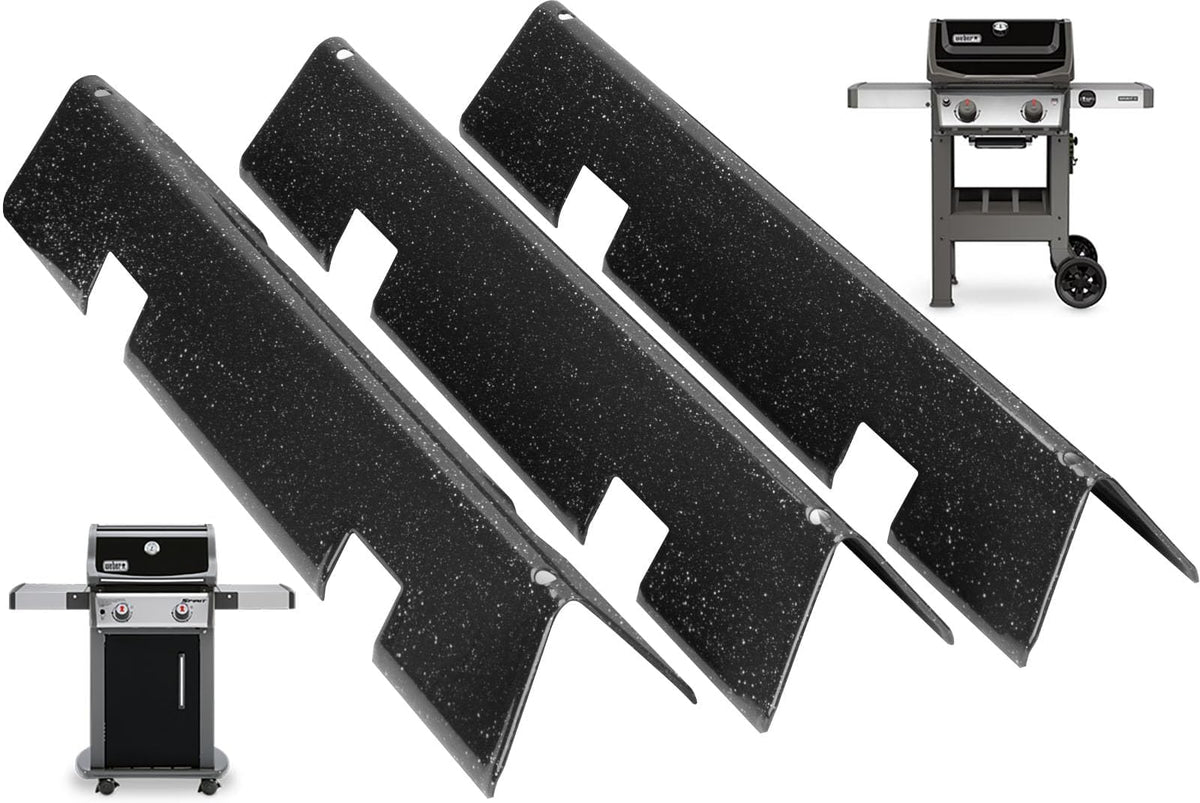 PETKAO 7635 Flavorizer Bars for Weber Spirit II 3-pack for even heat distribution.