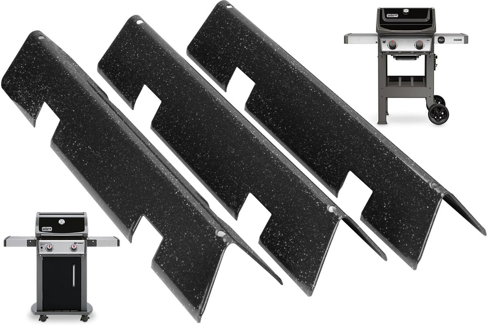 PETKAO 7635 Flavorizer Bars for Weber Spirit II 3-pack for even heat distribution.
