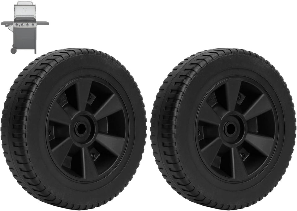 PETKAO 7-inch wheel side view demonstrates durable construction for reliable grill replacements.
