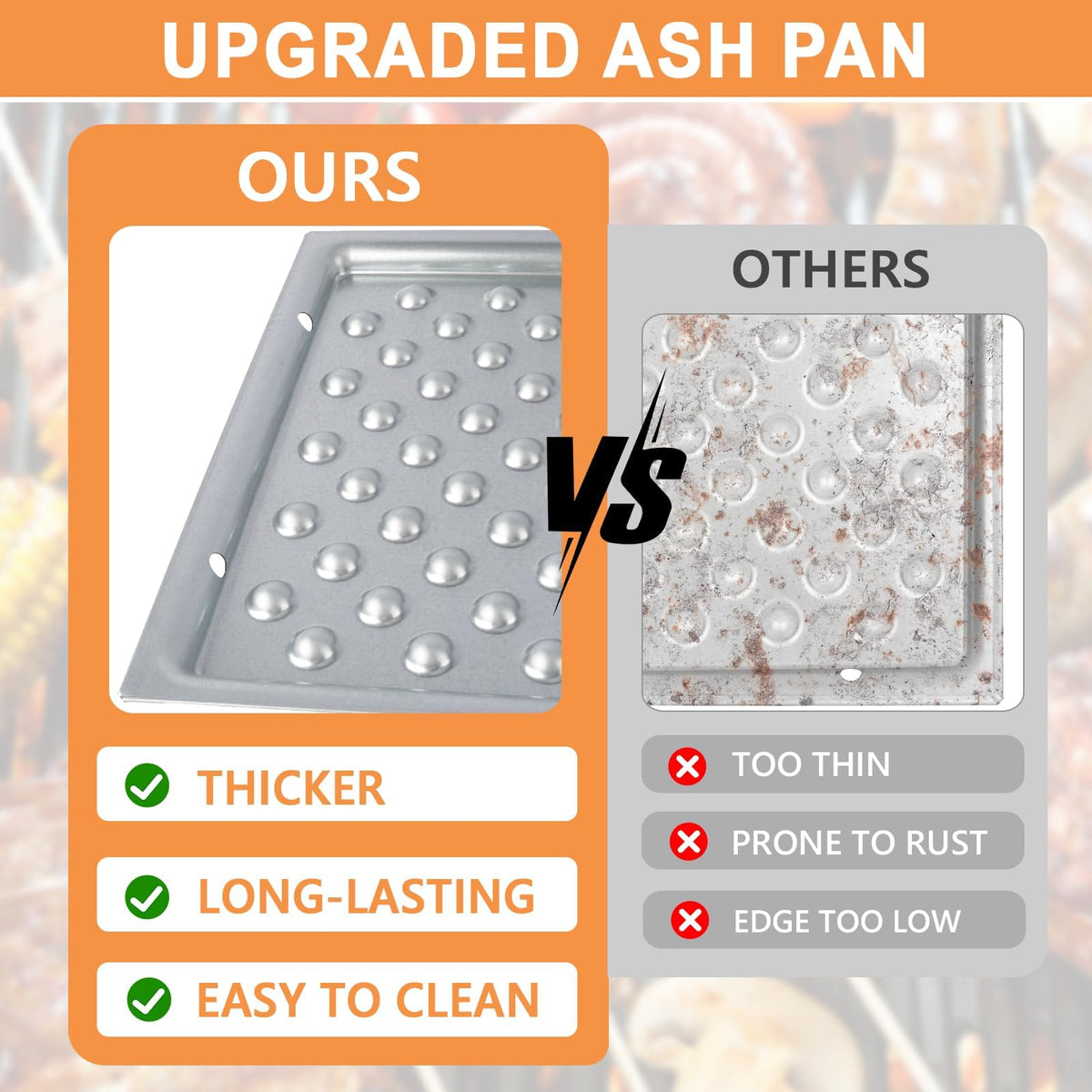 PETKAO ash pan for Americana Traveler makes removal and cleaning effortless