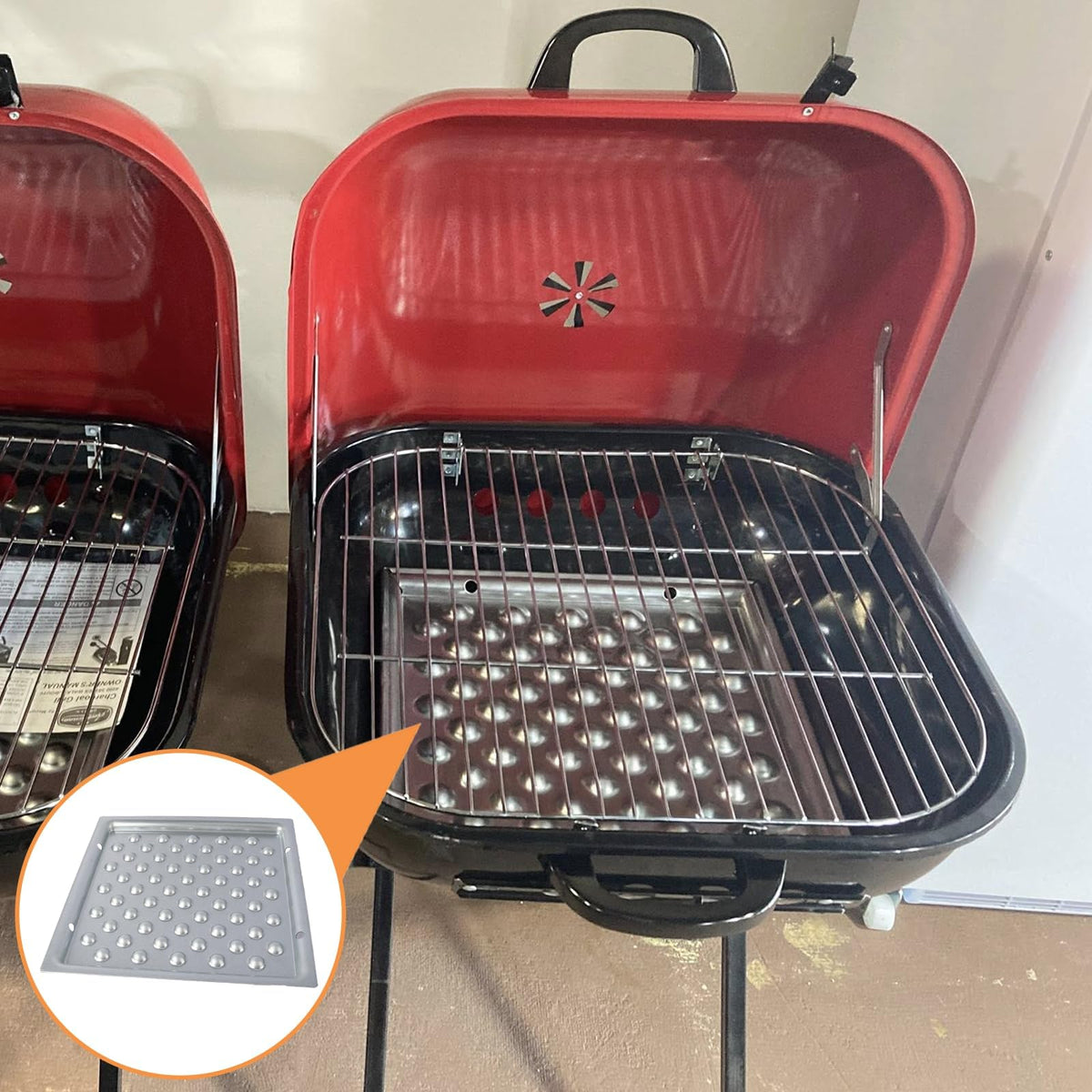 PETKAO charcoal tray fits multiple Americana models for versatile grilling use