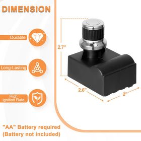 PETKAO Blackstone 36in igniter assembly installed for fast starts