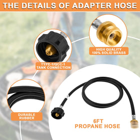 PETKAO brass connection hose ensures quick, secure fit with QCC1 threads.