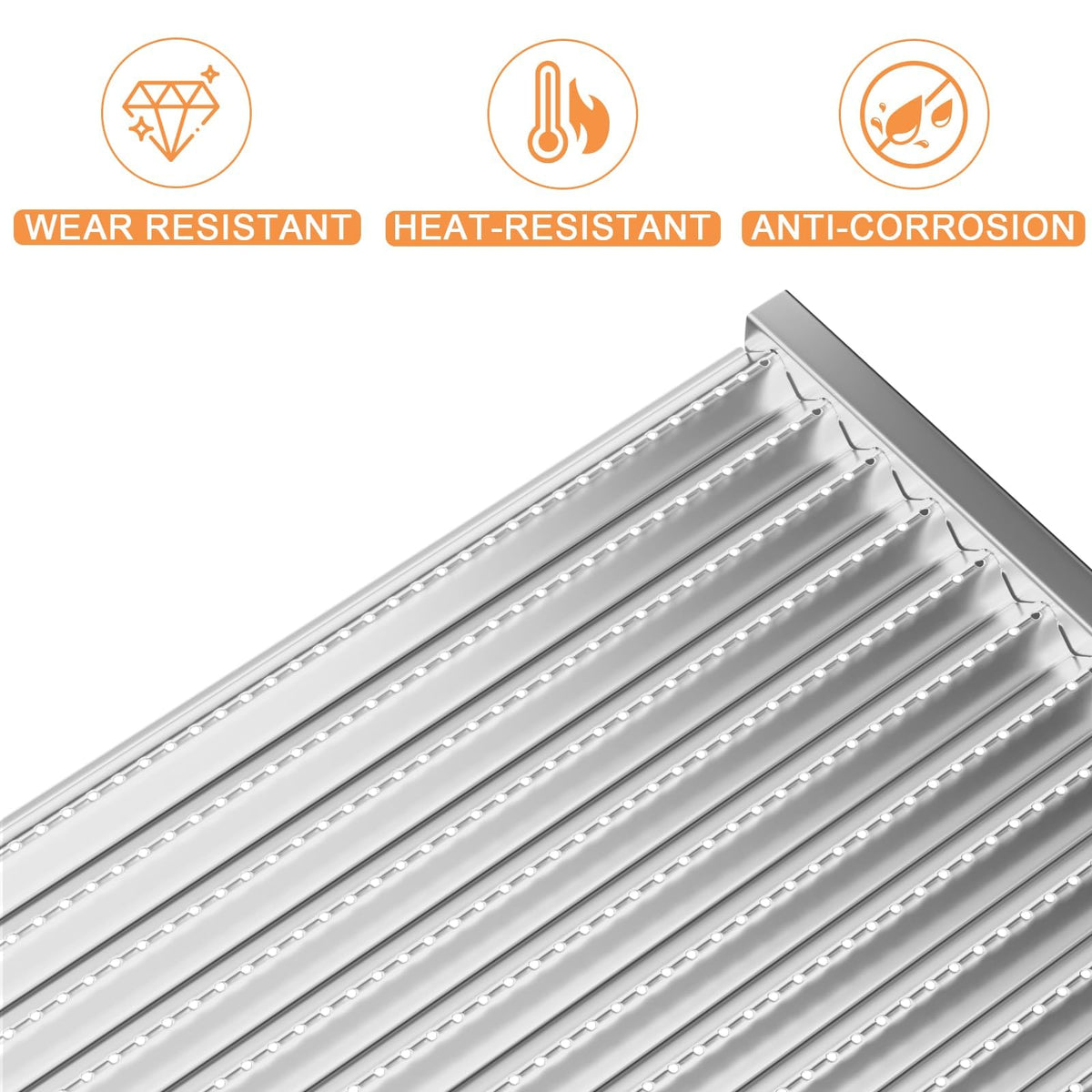 PETKAO easy-install emitter grates save time during grilling.
