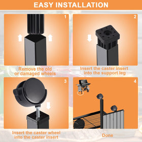 PetKAO easy installation for Weber wheel replacements