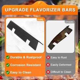 PETKAO flavorizer bars promote even heat across the grill.