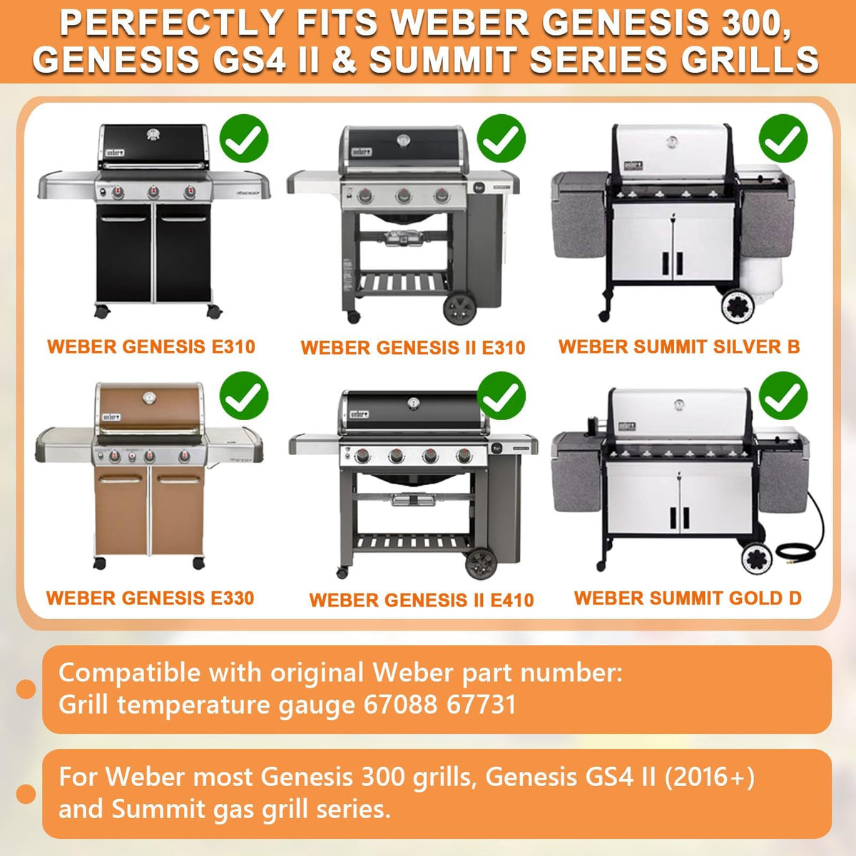 PETKAO gauge-display shows Fahrenheit and Celsius for flexible grilling