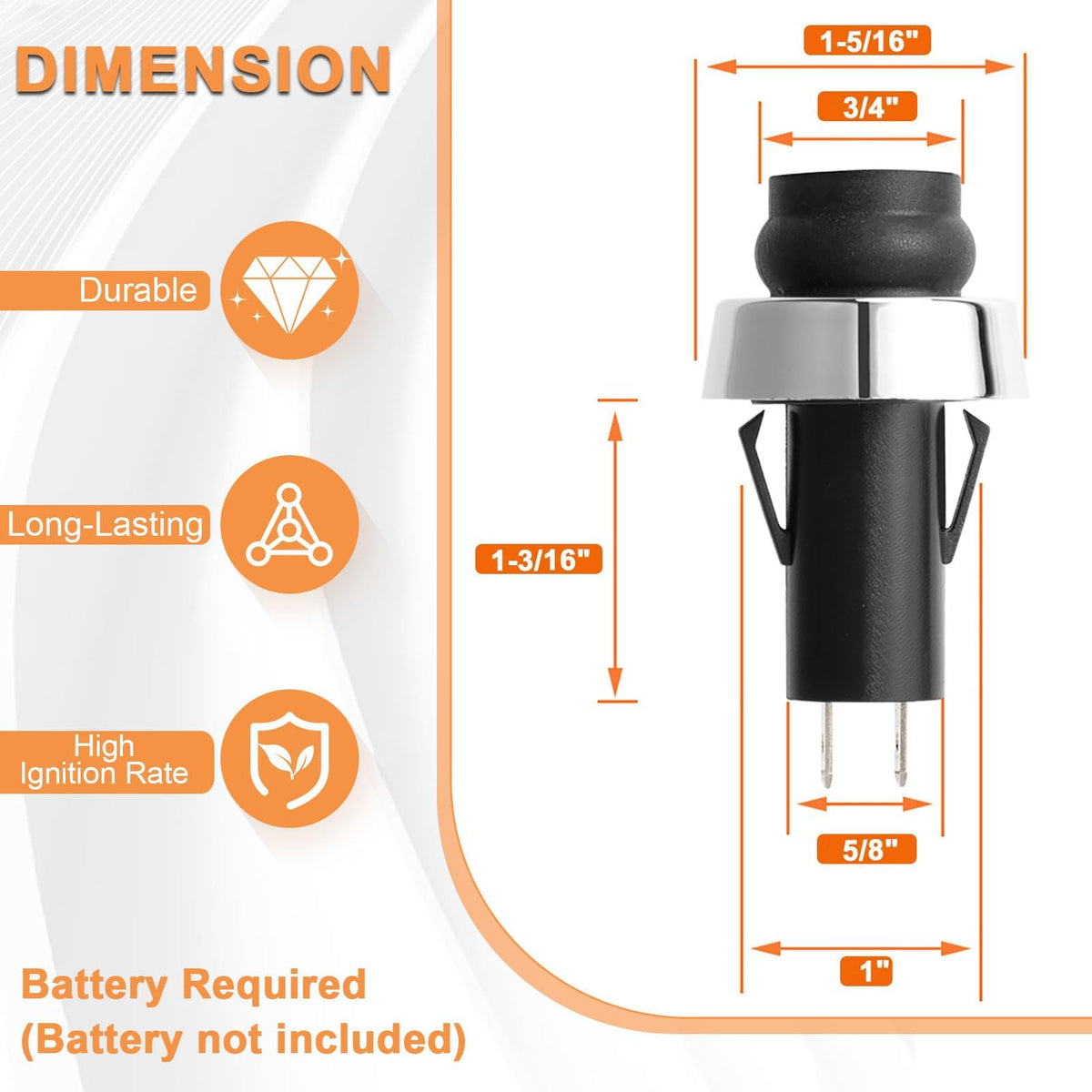 PETKAO ignition button wiring terminals for secure connections