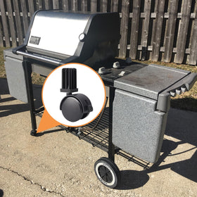 PetKAO 2-pack heavy-duty wheels ready for outdoor grilling