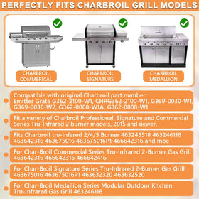 PETKAO stainless steel emitter grates resist rust and extend grill life.