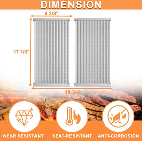PETKAO Tru-Infrared emitter plates promote steady cooking on two-burner grills.