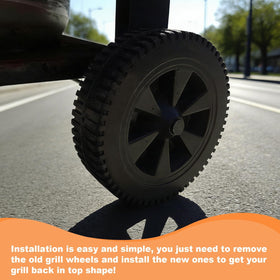 PETKAO two-pack wheels illustrate easy installation and ready-to-use replacement.