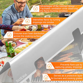 PETKAO flavorizer bar with four notches improves heat flow and flame observation.